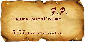 Faluba Petróniusz névjegykártya